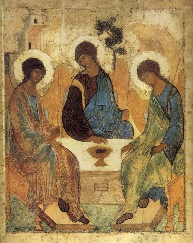 Andrei  Ivanov Old Testament trinity Germany oil painting art